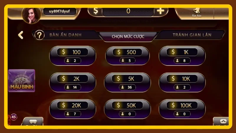 Game Bài 1 Bàn chơi đa dạng quy tụ nhiều thể loại bài quen thuộc